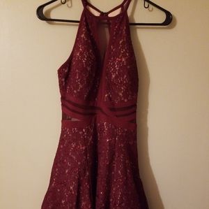 Red wine party dress
